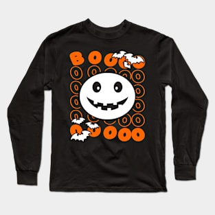 Spooky Halloween Quote Text Orange Long Sleeve T-Shirt